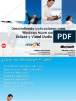 Desarrollando Aplicaciones para Windows Azure Con Eclipse y Visual Studio 2010