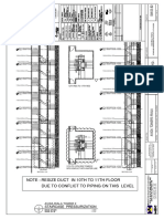 Note: Resize Duct in 10Th To 11Th Floor Due To Conflict To Piping On This Level