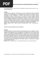 A Natureza Como Espaço Educacional Oportunidades Para a Infância