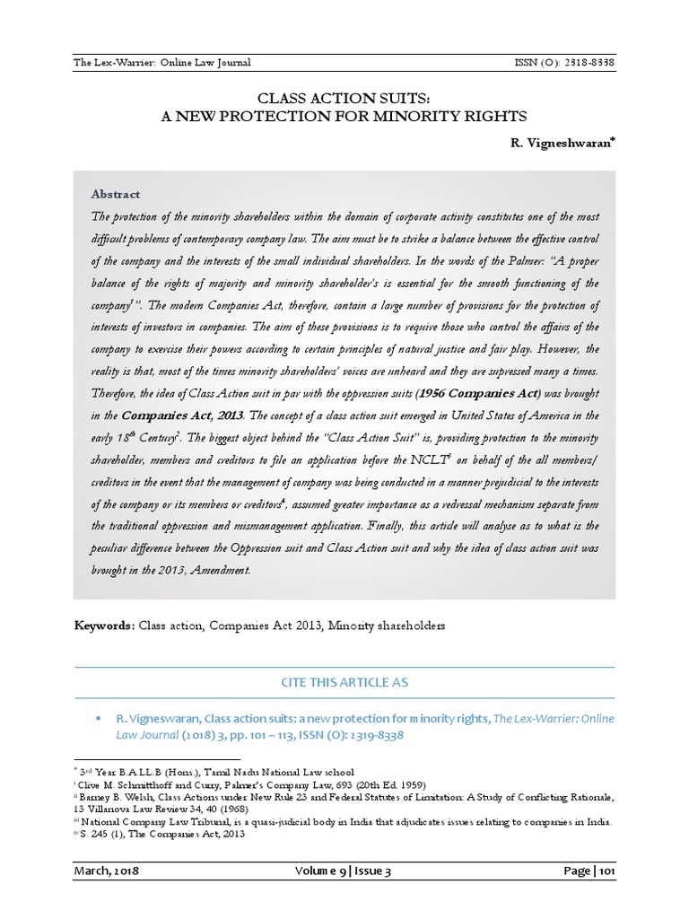 Class Action Suit PDF Class Action Lawsuit
