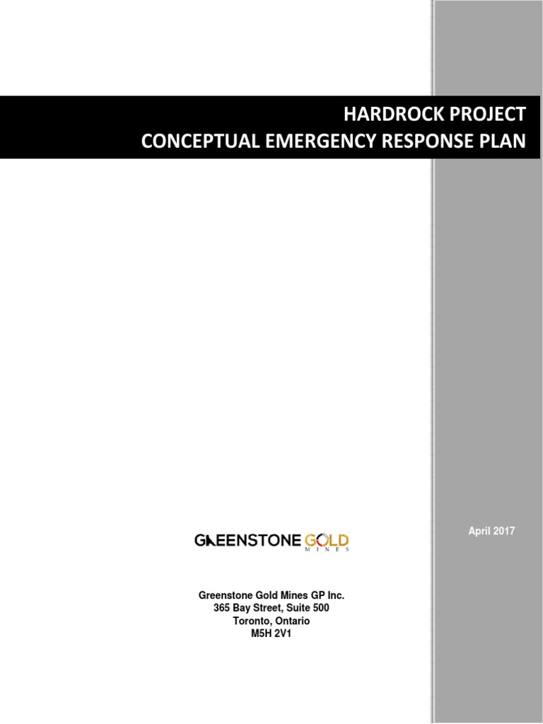 Hardrock Project Emergency Plan | PDF | Emergency | Emergency Management
