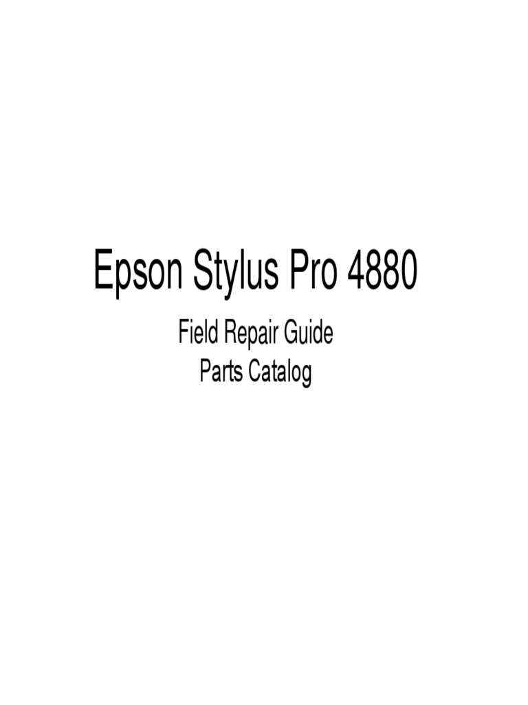 Epson Stylus Pro 4880 RG PC PDF | PDF | Printer (Computing) | Screw