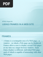 Using Frames in A Web Site: HTML Project 06