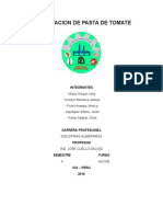 Informe de Elaboracion de Pasta de Tomate - TERMINADO