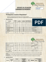 18-Sep-19 Reporte de situación, Comando Incidente