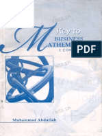 Key Book For Business Mathematics I.com Part 1 by M Abdullah