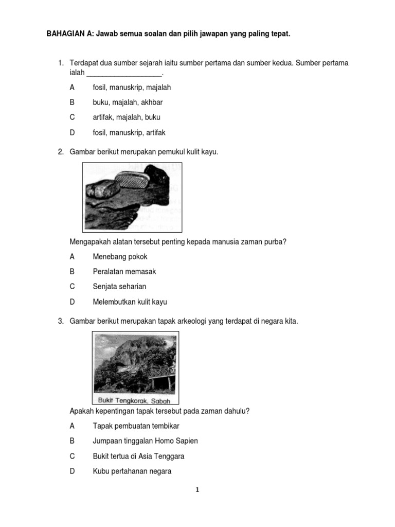 Soalan Dan Jawapan Sejarah Tahun 6  Jiran