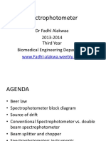 Spectrophotometer: DR Fadhl Alakwaa 2013-2014 Third Year Biomedical Engineering Department