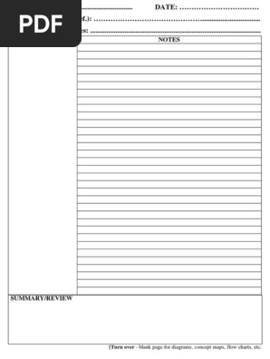 Cornell Notes Template