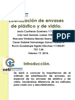 Esterilización envases plástico y vidrio