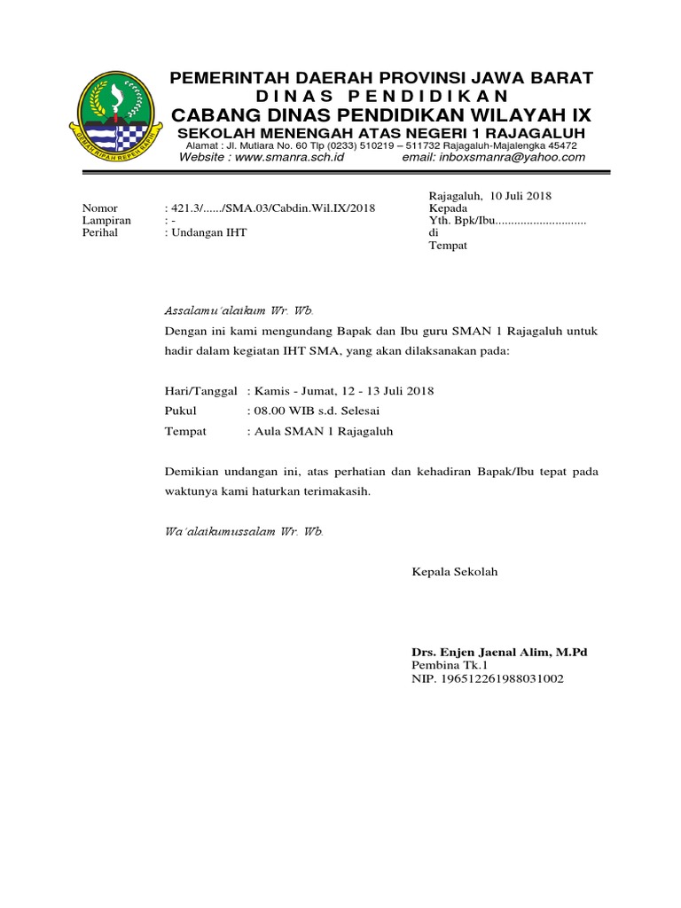 Surat Undangan Iht