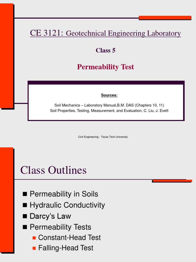 Soil Permeability Testing Methods | PDF | Soil Mechanics | Permeability ...
