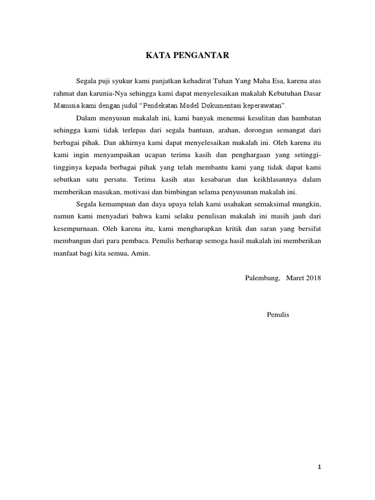 Model Dokumentasi Keperawatan Pdf