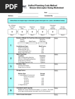 Grease Interceptor Sizing Worksheet Excel Spreadsheet (TNK 1095)