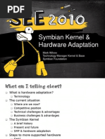 Symbian Kernel & Hardware Adaptation