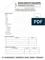 Formulir Pendaftaran Oprec Panitia Pil Mipa Xxi PDF