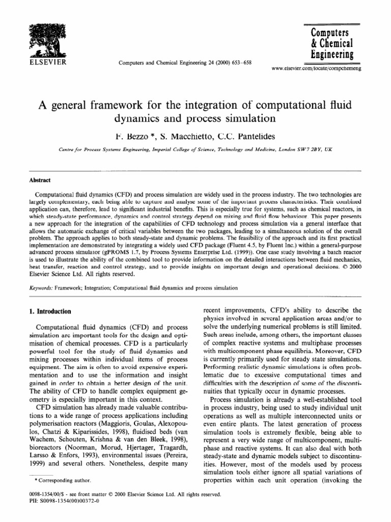 CFD and Process Simulation Integration | PDF | Computational Fluid ...