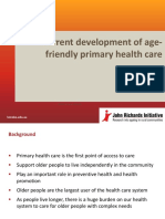 Current Development of Age-Friendly Primary Health Care: Irene Blackberry
