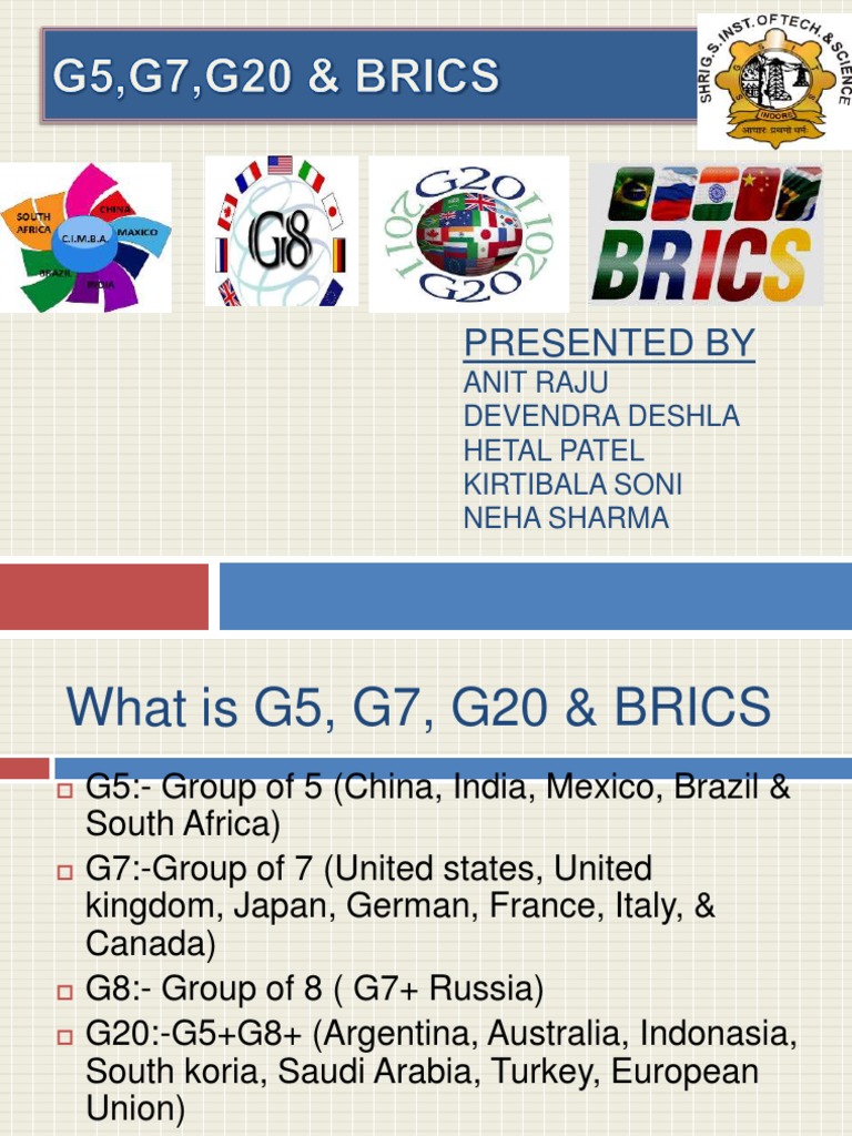 G7 And Brics Bric Economic Development