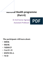 National Health Programme (Part-II) : DR Anil Kumar Agrawal Assisstant Professor