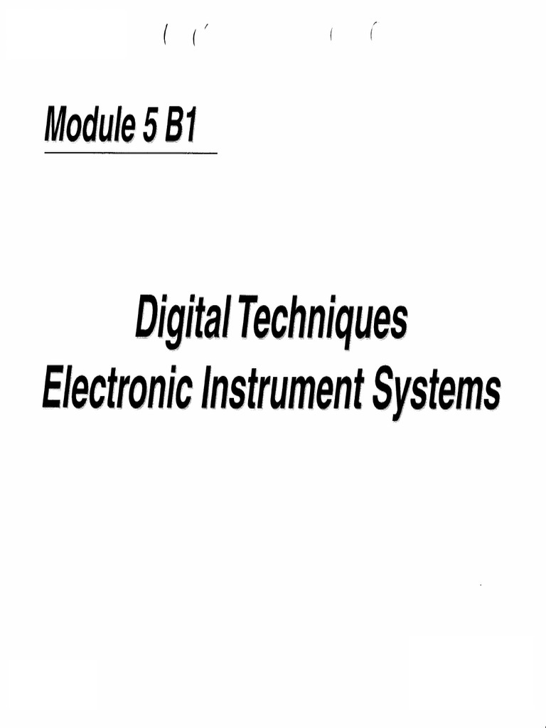 Module 5 Digital Techniques Electronic Instrument Systems PDF