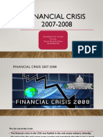 Financial Crisis 2007-2008: Submitted To Dr. Archana Done by Naomy Nasambu Simiyu 2K18/MBA/128