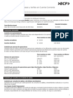 Cartilla Informativa de Tasas y Tarifas en Cuenta Corriente - Solo Persona Juridica Del BCP PDF