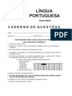 Língua Portuguesa: Caderno de Questões