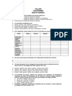 Taller para Grado Sexto Taxonomia