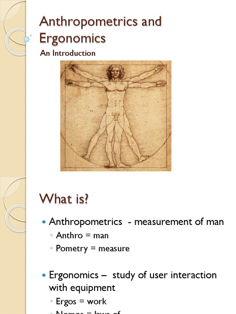 Understanding Anthropometrics and Ergonomics | PDF | Anthropometry ...