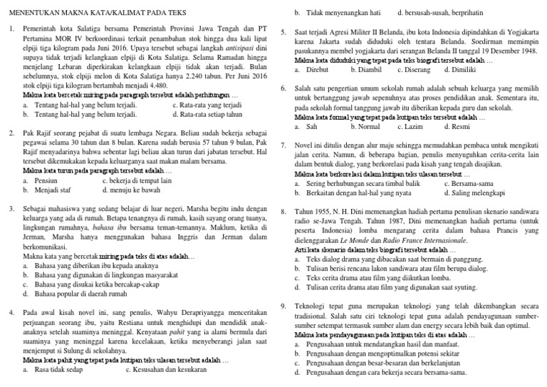 Menentukan Makna Kata Pdf