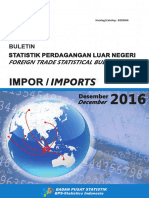 Buletin Statistik Perdagangan Luar Negeri Impor Desember 2016 PDF