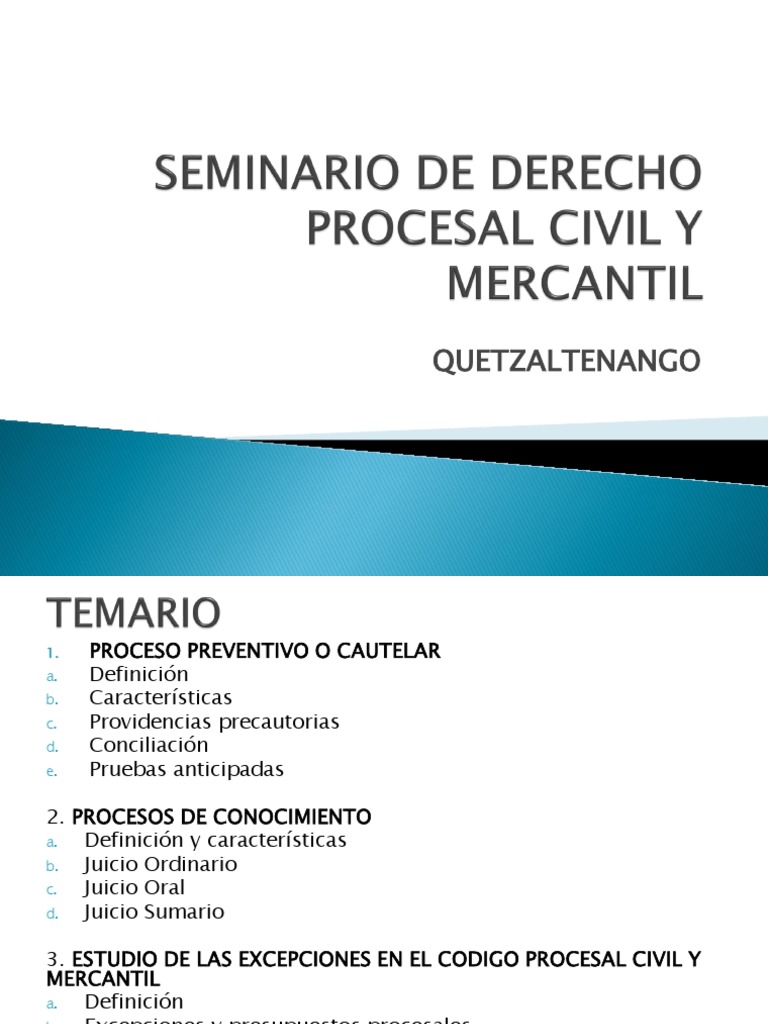Presentacion de Procesal Civil y Mercantil | PDF | Jurisdicción | Mandato