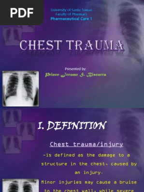 Chest Trauma Pdf Thorax Traumatology