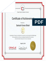 Certificate of Achievement Oracle 