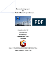 Summer Training Report On Uttar Pradesh Power Corporation LTD
