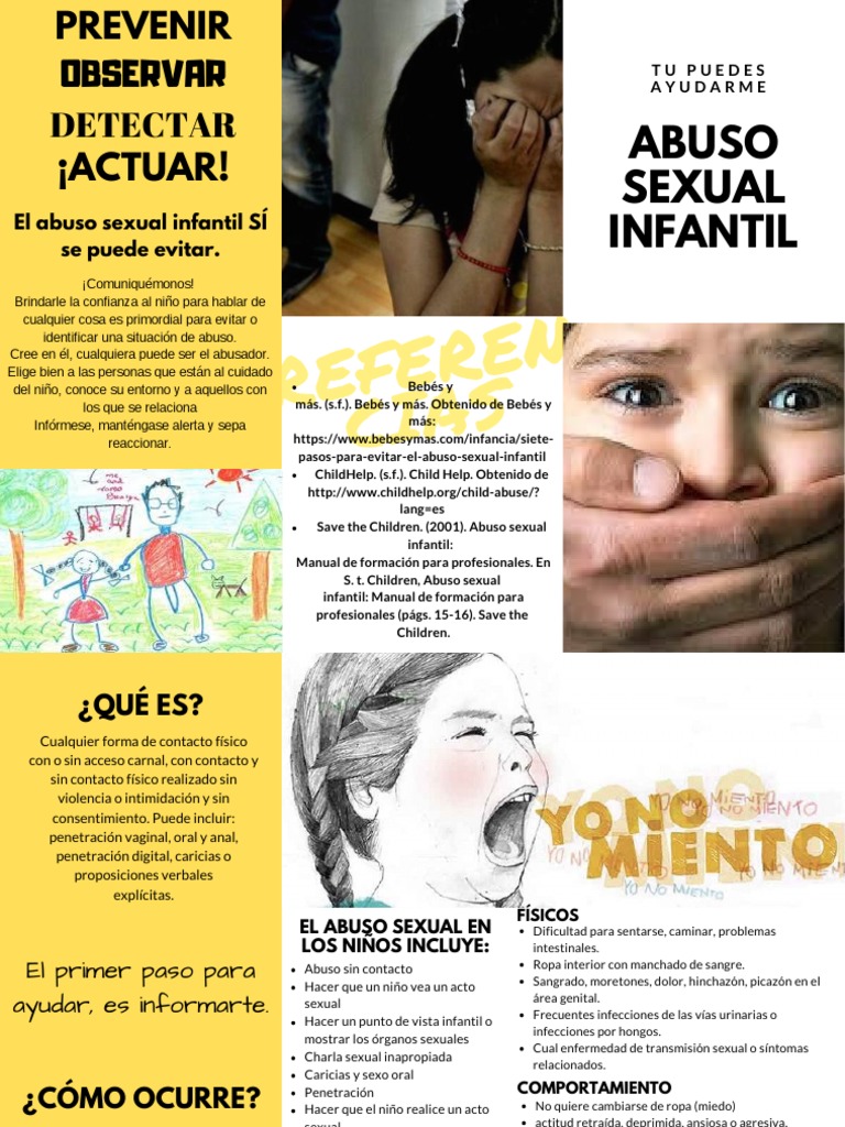 Tríptico sobre Prevención del Abuso Infantil | PDF | Abuso sexual ...
