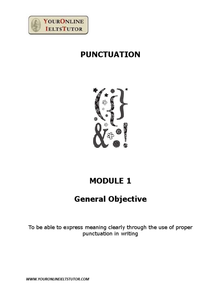 Common Errors in IELTS and OET Grammar: Punctuation | PDF | Punctuation ...