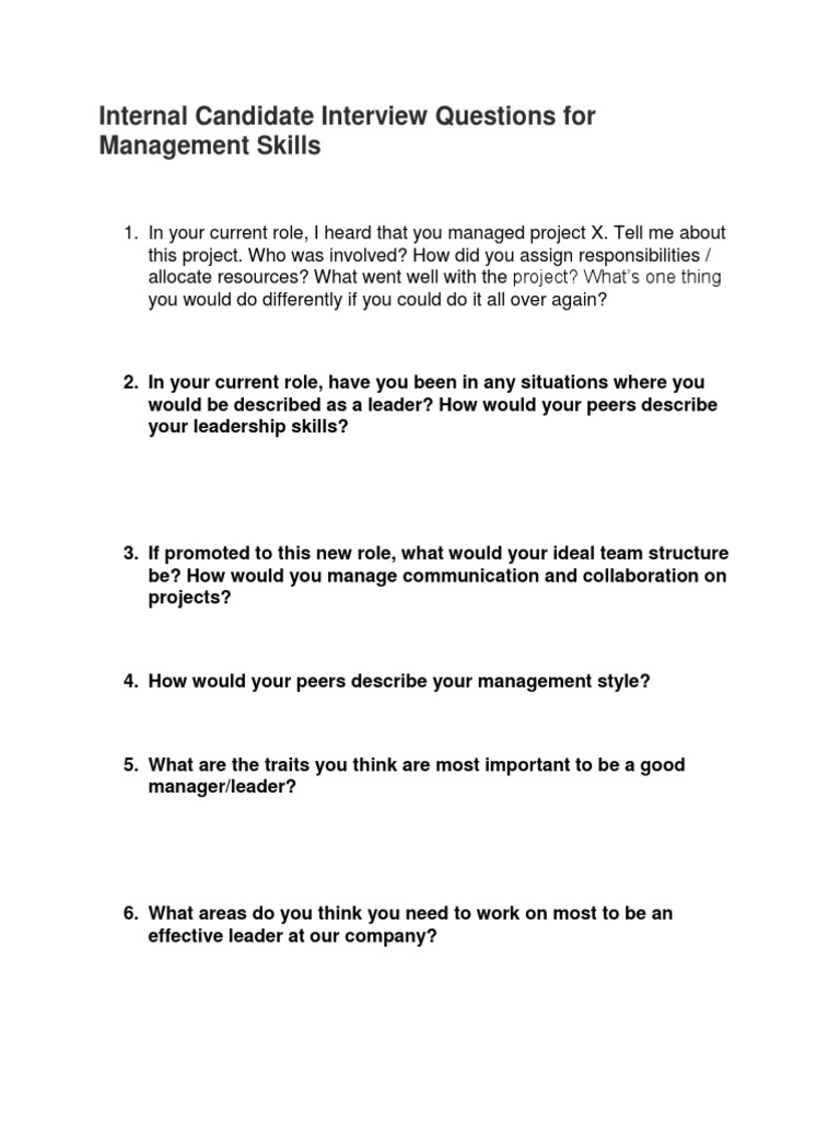 Internal candidate interview questions for management skills pdf