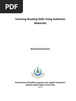 Teaching Reading Skills Using Authentic Materials: Muhammad Rustam