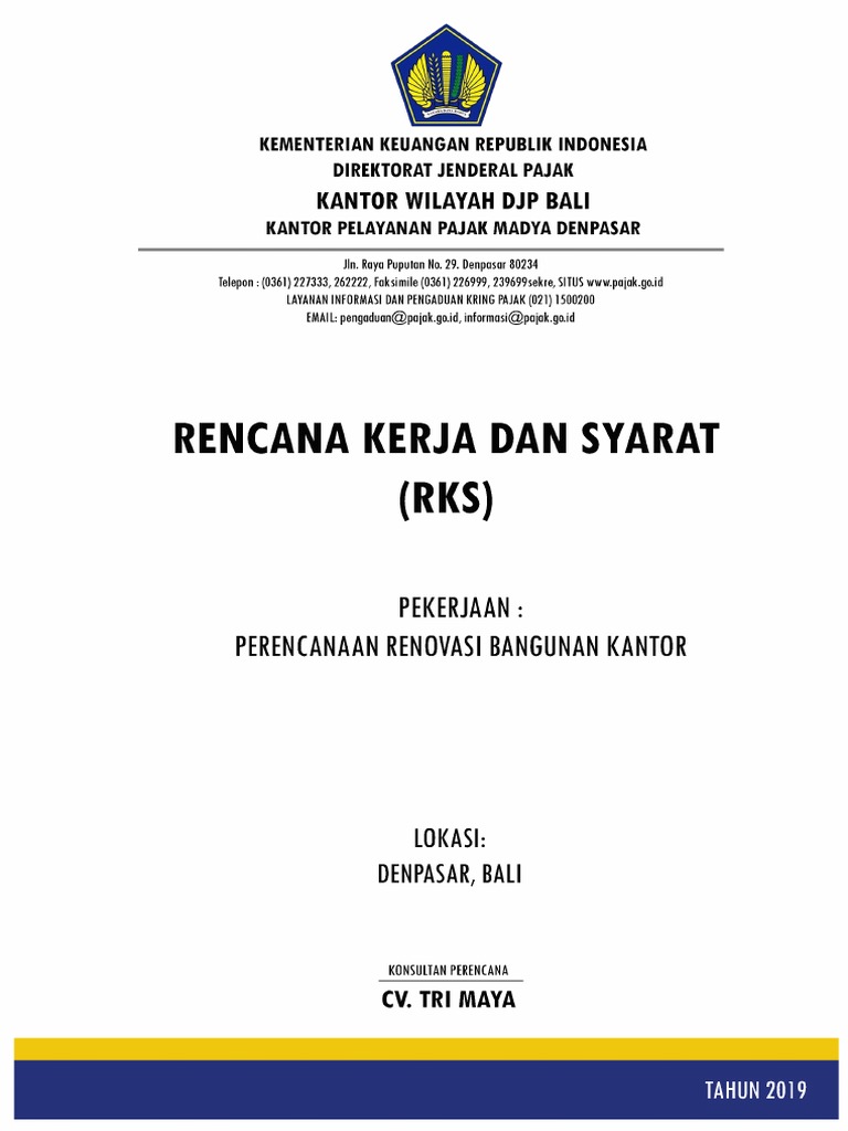 RKS Proyek Renovasi Gedung KPP | PDF