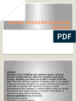 Solar Shading, Shadow Angles