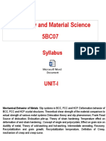 Metallurgy and Materials Science