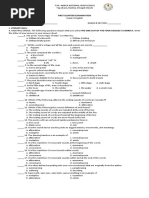 First Grading Exam in English 9