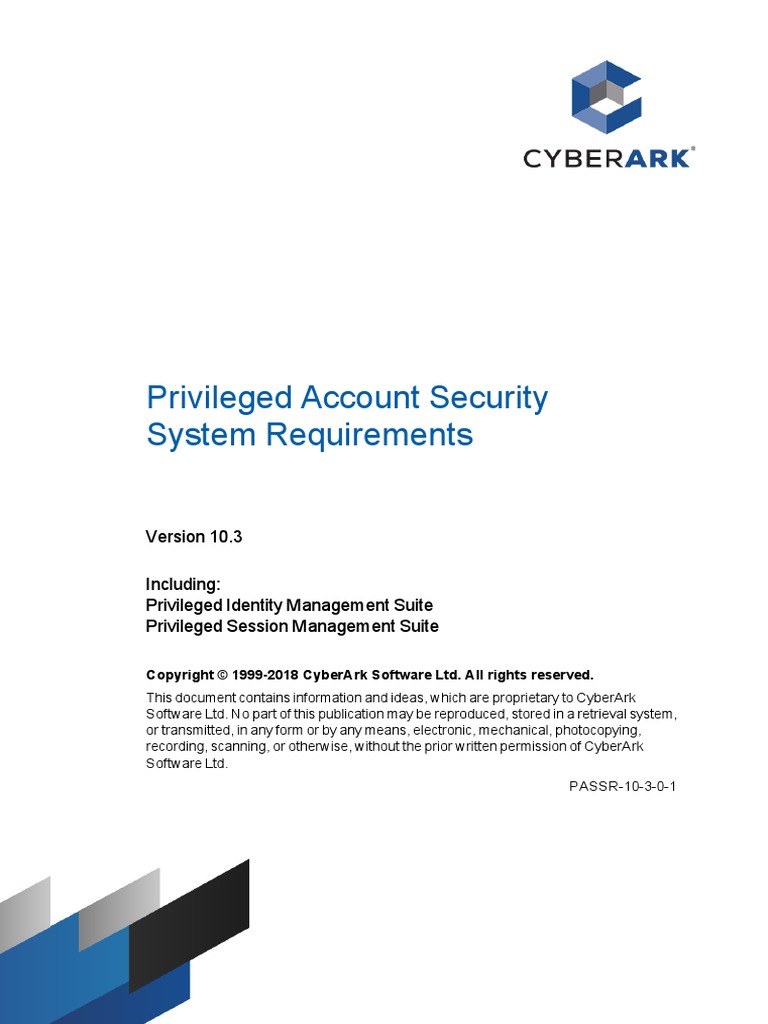 CyberArk Privileged Account Security System Requirements PDF