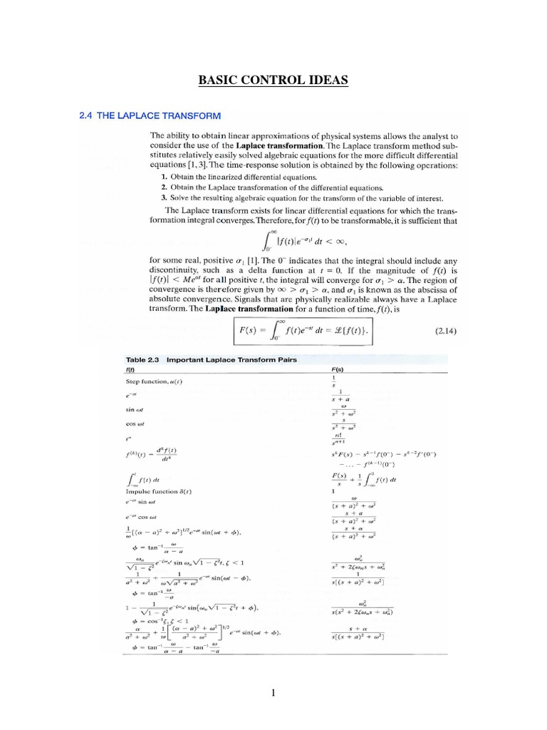 Basic Control Concepts PDF | PDF
