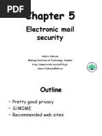 Electronic Mail Security: Henric Johnson Blekinge Institute of Technology, Sweden Henric - Johnson@bth - Se