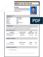 Curriculum Vitae: Uhammad Ashif