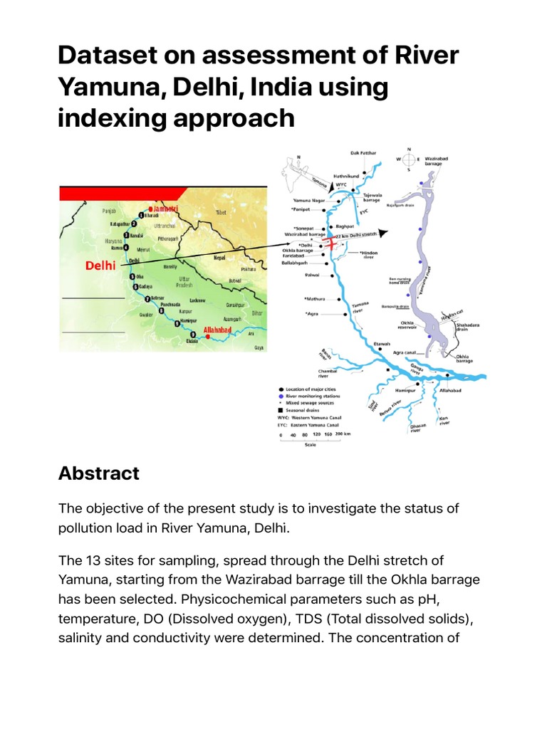 Pollution Assessment of Yamuna River | PDF | Water Quality | Atomic ...