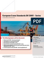 European Crane Standards EN 13001 - Series: The Following Topics Will Be Discussed